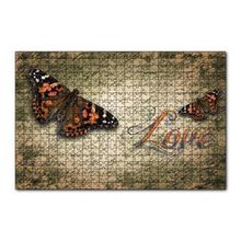 Cakapuzzle Aşk Yazılı Kelebekler 120 Parça Ahşap Puzzle