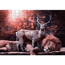 Cakapuzzle Aslan ve Geyik Rüya Gibi 120 Parça Ahşap Puzzle