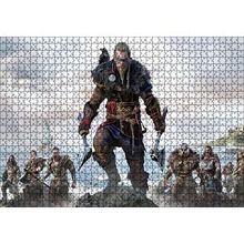 Cakapuzzle Assassins Creed Valhalla Savaşçılar Deniz Görseli 120 Parça Ahşap Puzzle