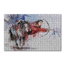 Cakapuzzle At Sırtındaki Okçu Suluboya Efekt 120 Parça Ahşap Puzzle