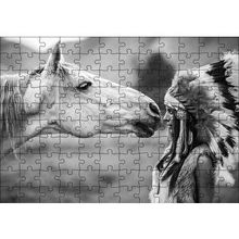 Cakapuzzle At ve Kızılderili 120 Parça Ahşap Puzzle