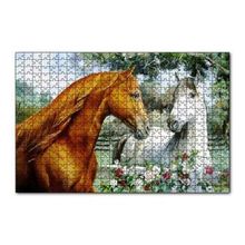 Cakapuzzle Atlar Ve Güller Yağlı Boya Resmi 120 Parça Ahşap Puzzle
