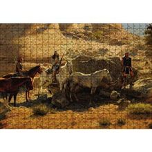 Cakapuzzle Atlı Kızılderililer 120 Parça Ahşap Puzzle