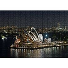 Cakapuzzle Avustralya Sydney Gece Manzarası 120 Parça Ahşap Puzzle