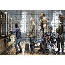 Cakapuzzle Banka Soygunu Sırası İllüstrasyon 120 Parça Ahşap Puzzle