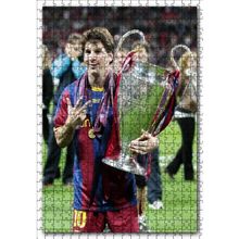 Cakapuzzle Barcelona Formalı Messi Şampiyonluk Kupası Mdf 500 Parça Puzzle