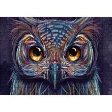 Cakapuzzle Baykuş Dijital Renkli Çizim 120 Parça Ahşap Puzzle