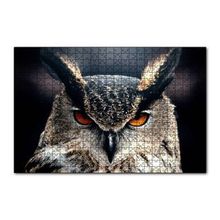Cakapuzzle Baykuş Kalın Kaşlar Yakın Çekim 120 Parça Ahşap Puzzle