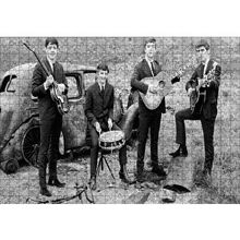 Cakapuzzle Beatles Grup Fotoğrafı Siyah Beyaz 120 Parça Ahşap Puzzle