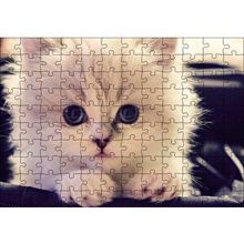 Cakapuzzle Beyaz Kedi 120 Parça Ahşap Puzzle