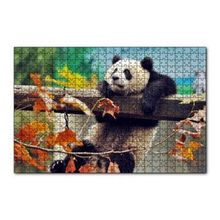 Cakapuzzle Bir Çitte Sarkan Panda Görseli 120 Parça Ahşap Puzzle