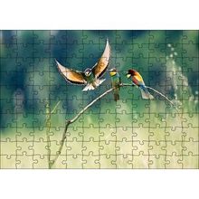 Cakapuzzle Bir Dalda Renkli Kuşlar 120 Parça Ahşap Puzzle