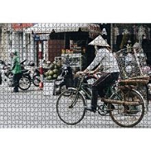 Cakapuzzle Bisikletli Uzakdoğulu 120 Parça Ahşap Puzzle