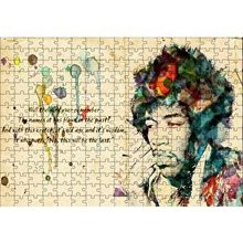 Cakapuzzle Bob Marley Suluboya Modifiye 120 Parça Ahşap Puzzle
