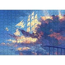 Cakapuzzle Bulutlar ve Fantastik Yelkenliler 120 Parça Ahşap Puzzle