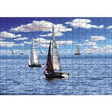 Cakapuzzle Bulutlar ve Yelkenliler 120 Parça Ahşap Puzzle