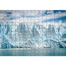 Cakapuzzle Buz Denizi Buzullar ve Bulutlu Gökyüzü 120 Parça Ahşap Puzzle