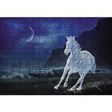 Cakapuzzle Buzlu At Gece Fantastik 120 Parça Ahşap Puzzle