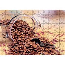 Cakapuzzle Cam Kavanoz Kahve Çekirdekleri Çuval Zemin 120 Parça Ahşap Puzzle