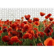 Cakapuzzle Çayırda Kırmızı Gelincikler 120 Parça Ahşap Puzzle