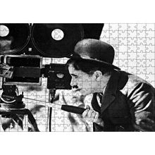 Cakapuzzle Charlie Chaplin Ve Kamera 120 Parça Ahşap Puzzle