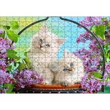 Cakapuzzle Çiçek Ve Sevimli Kediler 120 Parça Ahşap Puzzle