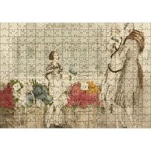 Cakapuzzle Çiçekçi Kız ve Müşterisi Kadınlar 120 Parça Ahşap Puzzle