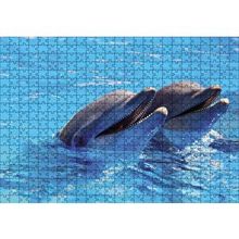 Cakapuzzle Çift Yunuslar 120 Parça Ahşap Puzzle