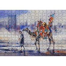 Cakapuzzle Clifton Sahilinde Deveyle Sahibi 120 Parça Ahşap Puzzle