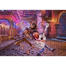 Cakapuzzle Coco Gitarist Çocuk ve İskelet Dans Ediyor 120 Parça Ahşap Puzzle