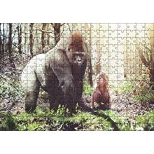 Cakapuzzle Çocuk Ve Goril Görseli 120 Parça Ahşap Puzzle