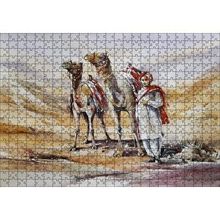 Cakapuzzle Çölde İki Deve ve Rehber 120 Parça Ahşap Puzzle