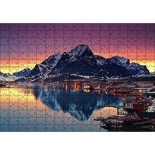 Cakapuzzle Dağ Göl Kasaba Görseli 120 Parça Ahşap Puzzle
