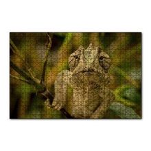 Cakapuzzle Dalda Boz Renkli Bukalemun 120 Parça Ahşap Puzzle