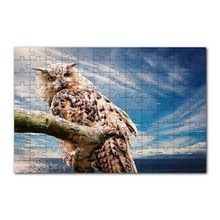 Cakapuzzle Daldaki Avcı Baykuş Deniz ve Bulutlar 120 Parça Ahşap Puzzle