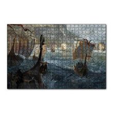 Cakapuzzle Dalgalı Denizde Viking Gemileri 120 Parça Ahşap Puzzle