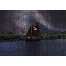 Cakapuzzle Denge İşaretli Yelkenli Gemi 120 Parça Ahşap Puzzle