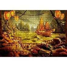 Cakapuzzle Deniz Mahsulu Sebzelerden Kemi Doğa Manzarası 120 Parça Ahşap Puzzle