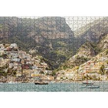 Cakapuzzle Deniz ve Yalçın Kayalıklardaki Evler 120 Parça Ahşap Puzzle