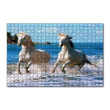 Cakapuzzle Denizde Koşan Beyaz Atlar 120 Parça Ahşap Puzzle