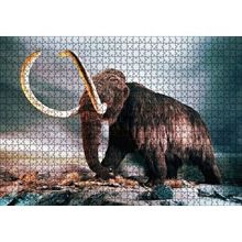 Cakapuzzle Dev Dişleriyle Mamut 120 Parça Ahşap Puzzle
