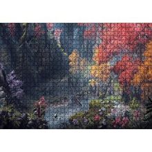 Cakapuzzle Dijital Sanat Manzara Orman Dere Görseli 120 Parça Ahşap Puzzle