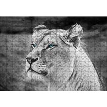 Cakapuzzle Dişi Aslan Monochrome 120 Parça Ahşap Puzzle