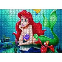 Cakapuzzle Disney Karakteri Deniz Kızı ve Yengeç 120 Parça Ahşap Puzzle