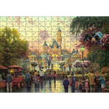Cakapuzzle Disneyland ve Ziyaretçileri 120 Parça Ahşap Puzzle