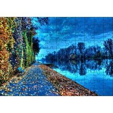 Cakapuzzle Doğa Sonbahar Göl Kıyısı 120 Parça Ahşap Puzzle