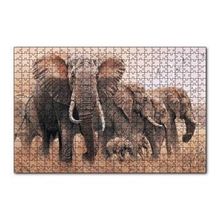 Cakapuzzle Doğada Fil Ayleleri Kuşlar Görseli 120 Parça Ahşap Puzzle