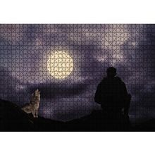 Cakapuzzle Dolun Ay Mehtap Adam Kurt 120 Parça Ahşap Puzzle