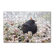 Cakapuzzle Donmuş Çalıların Arasındaki Karatavuk 120 Parça Ahşap Puzzle