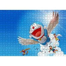 Cakapuzzle Doraemon ve Çocuklar Mavi Göklerde 120 Parça Ahşap Puzzle
